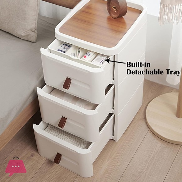 Minimalist Bedside Table Shelf Modern Storage Cabinet Bedside Drawer