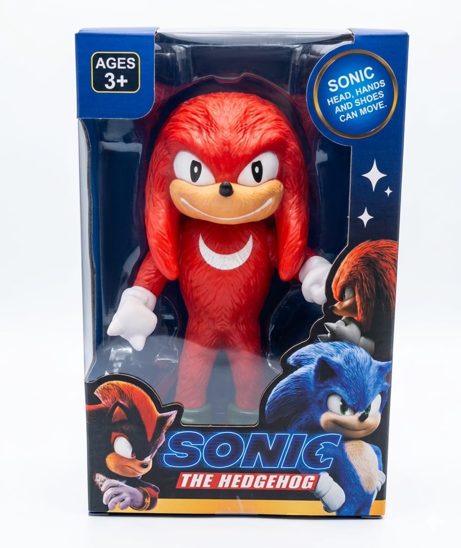 Sonic The Hedgehog Knuckles Action Figure Toy For Kids & Collector 8-inch