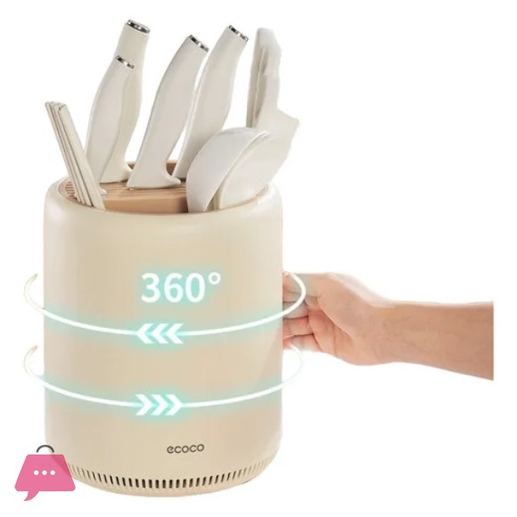 ECOCO Kitchen Organizer Rotating Knife Block Rotating Knife Holder