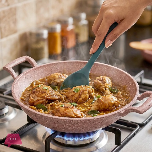 Falez Creamy Granetic Wok Double Handle 30cm Turkey