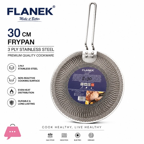 Flanek Stainless Steel Honeycomb 3-Ply Tawa
