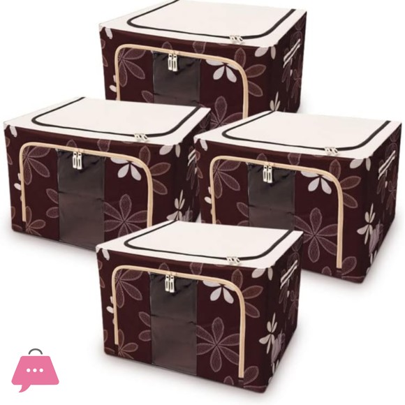 Foldable Clothes Storage Box 55- Litre Capacity