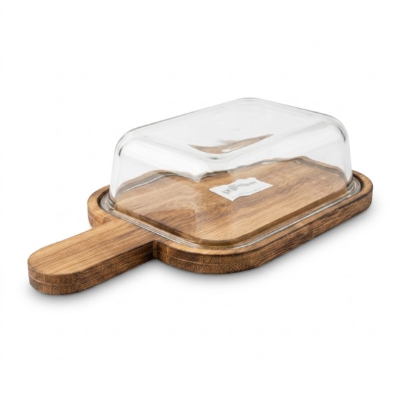 Glass Dish with Lid Bamboo Serving Platter