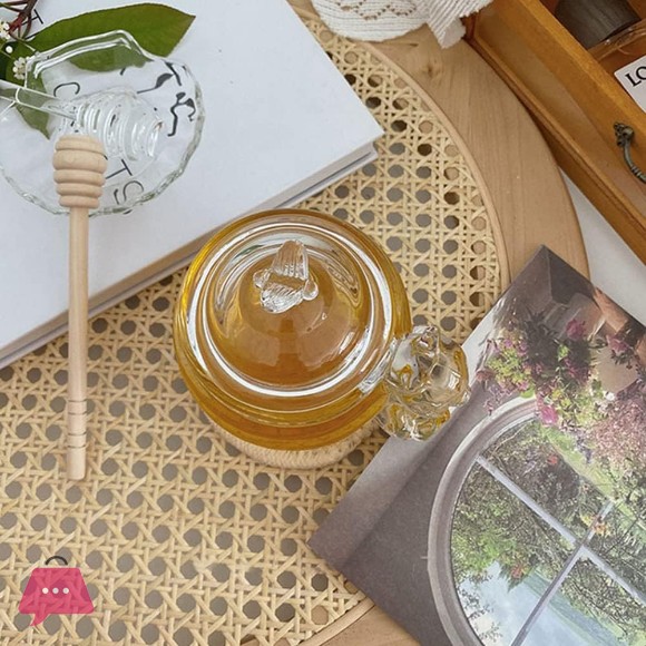 Glass Honey Jar with Bee & Bear Decoration Lid - 200ML