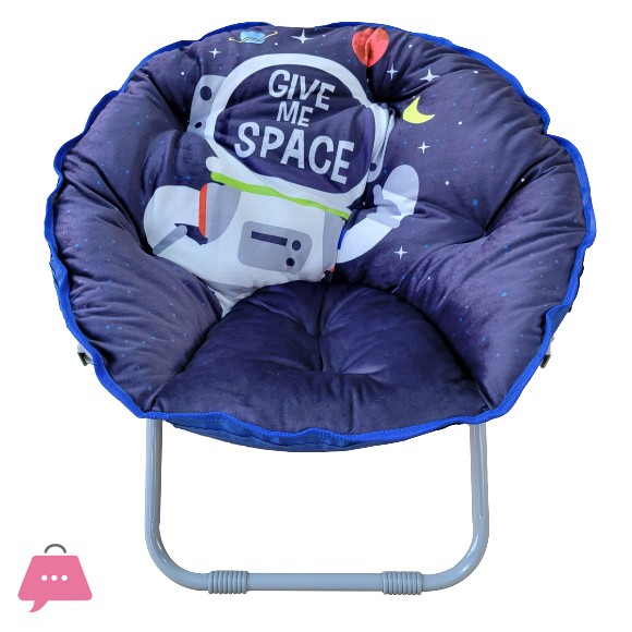 High Quality Portable Comfortable Kids Saucer Chair Foldable Moon Chair