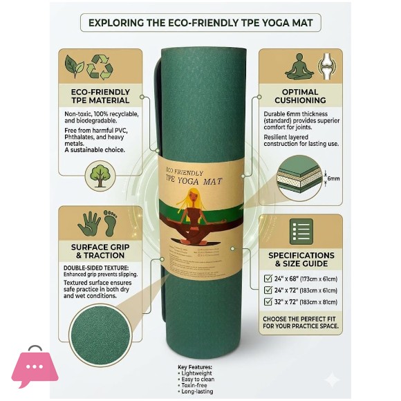 High Quality Yoga Mat - 6MM - 1Pcs