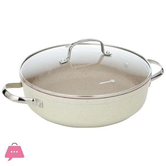 Korkmaz Alu Granita 7 Pieces Cookware Set Non-Stick Aluminum Granite Coated Induction Base Cookware Set - KA1272 Turkey Made