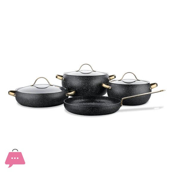 Korkmaz Berilla Non-Stick Cookware Set - 7 Piece - A2610 Turkey Made