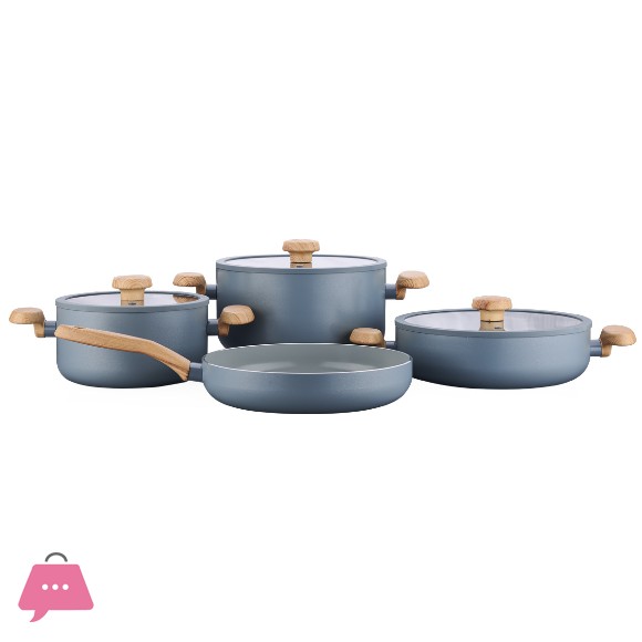 Korkmaz Mia Sera 7-Piece Cookware Set - A3851 Turkey Made
