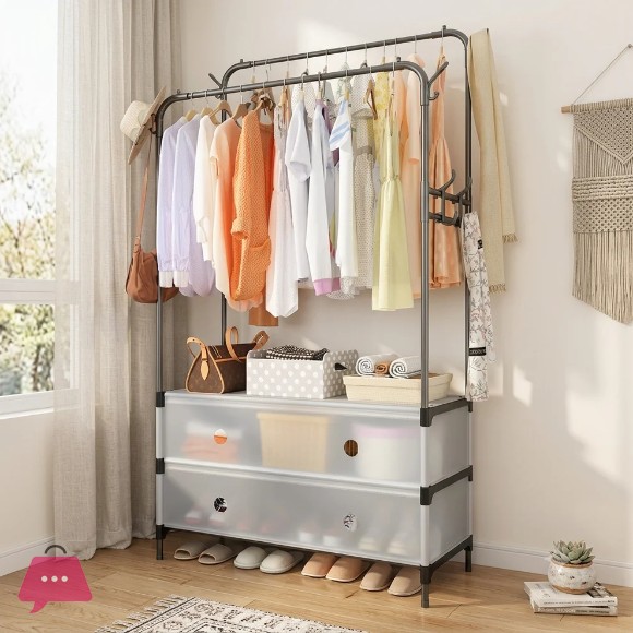 Metal Floor-Standing Clothes Drying Rack