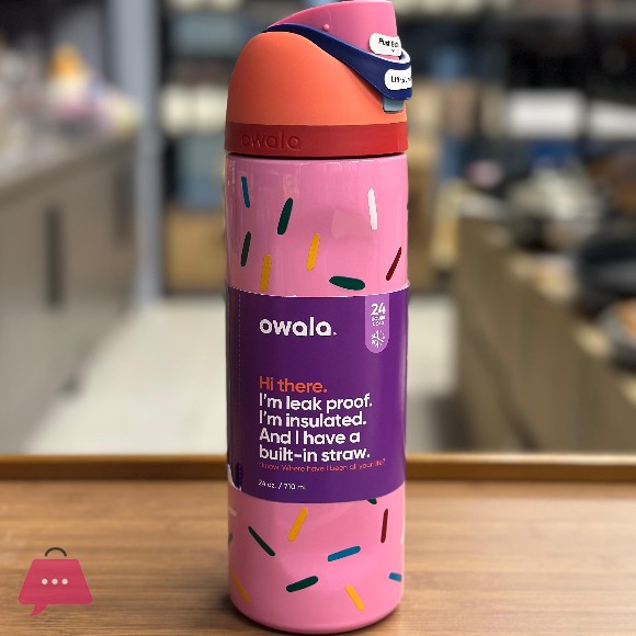Owala Freesip Water Bottle 24oz – Pink Sprinkles