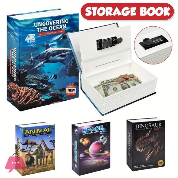Book Box Money Bank For Kids Financial Education