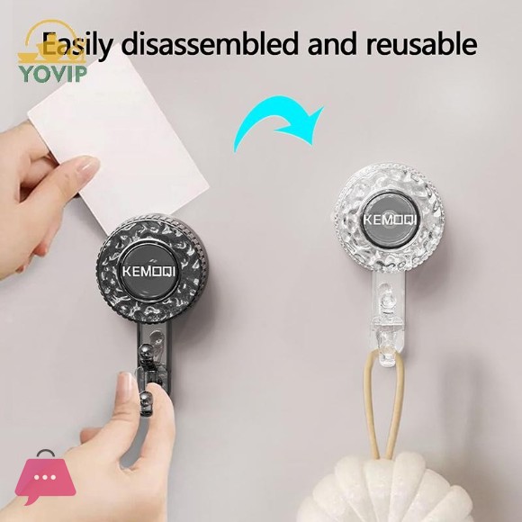 Powerful Suction Cup Hooks Clear Reusable Heavy Duty Vacuum Suction Cup 1Pcs