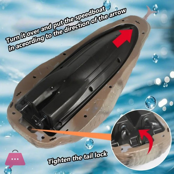 Realistic Crocodile & Python RC Boat - 2.4GHz Waterproof Remote Control Animal Ship, High-Speed Pool Toy Gift for Kids Adults
