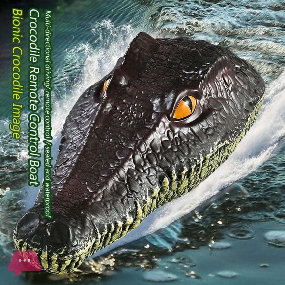 Realistic Crocodile & Python RC Boat - 2.4GHz Waterproof Remote Control Animal Ship, High-Speed Pool Toy Gift for Kids Adults