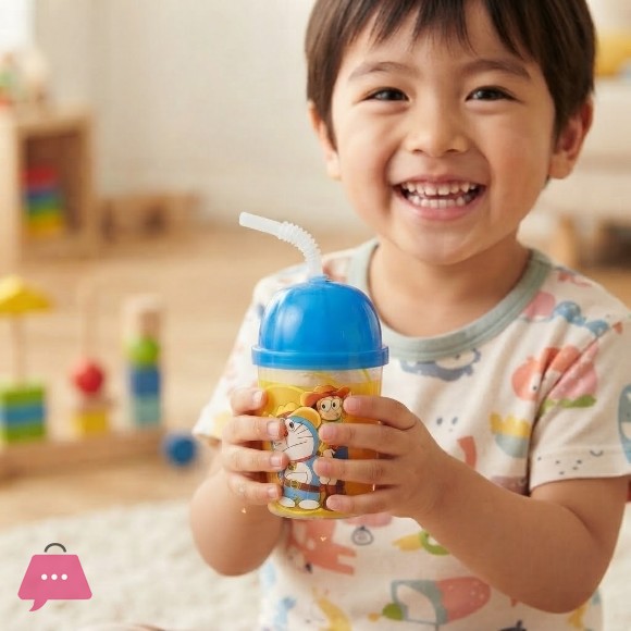 Kids Straw Cup - Leakproof & Durable Sipper with Cartoon Prints - Best for School & Travel