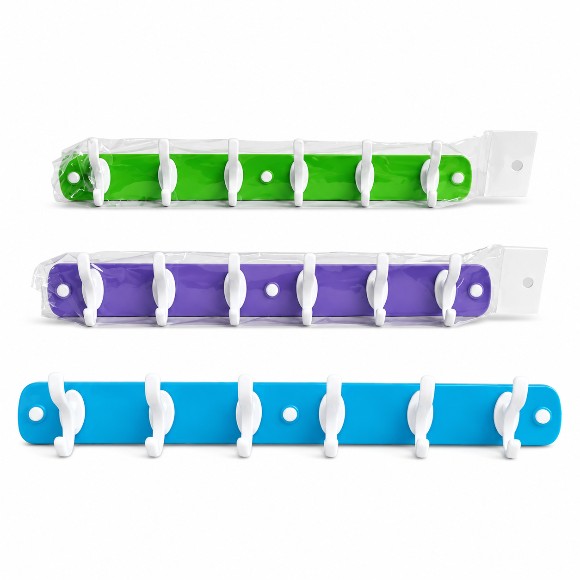 6 Hook Wall Mounted Kitchen Utensil Hanger Rack