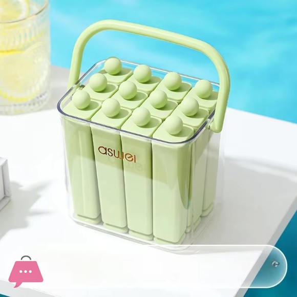 Silicone Long Kulfi Mold With Lid And Handle For DIY Popsicle Tool 12Pcs