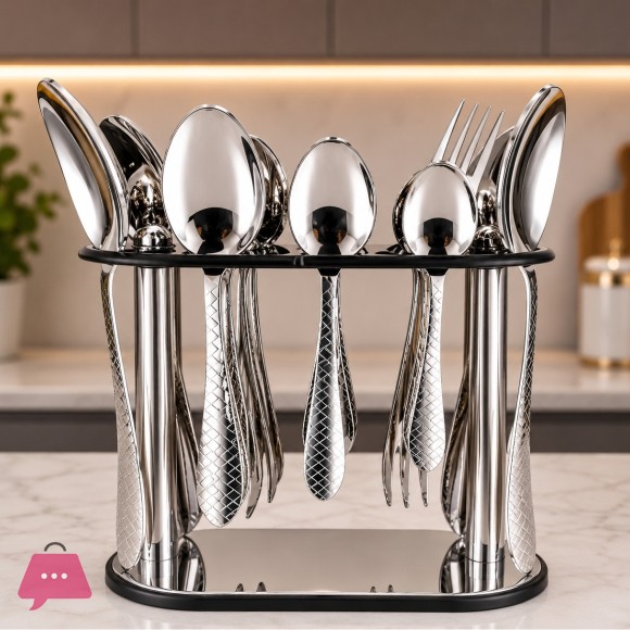 STAINLESS STEEL CUTLERY SET OF 29 - 6 PERSON