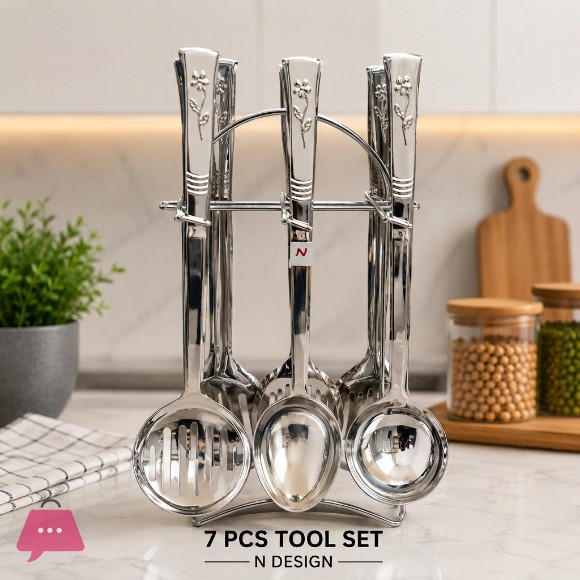 Stainless Steel Kitchen Set Cooking Utensils 7 Pcs