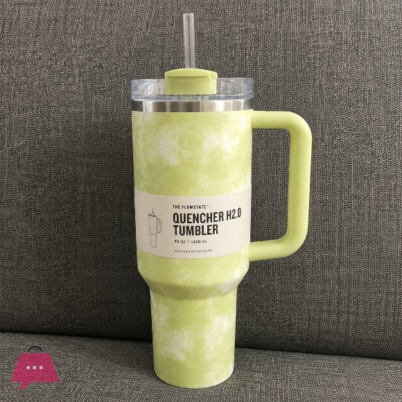 40oz Stainless Steel H2.0 FlowState Quencher Tumbler Citron Tie Dye