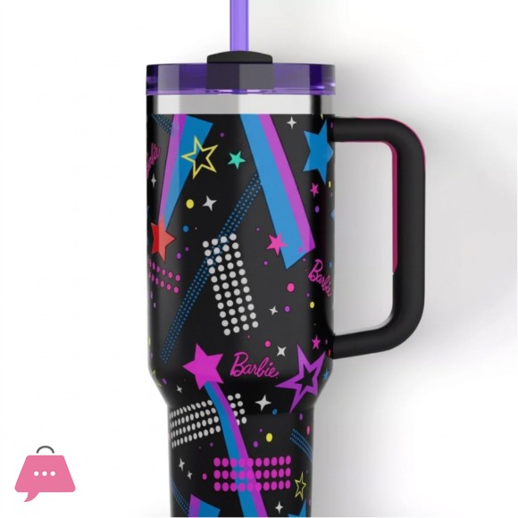 Barbie Legends Flowstate Quencher 40oz Tumbler 80s Rockers Anniversary
