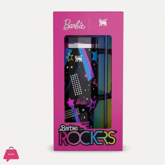 Barbie Legends Flowstate Quencher 40oz Tumbler 80s Rockers Anniversary