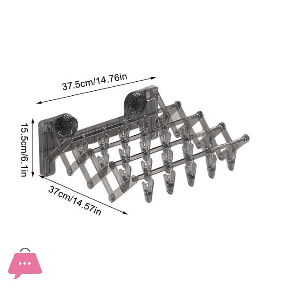 Suction Cup Sock Rack Foldable Invisible Balcony Drying Rack Multifunctional