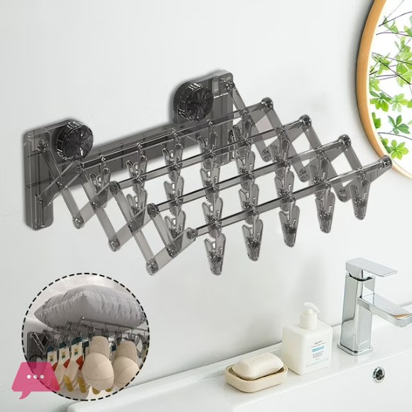 Suction Cup Sock Rack Foldable Invisible Balcony Drying Rack Multifunctional