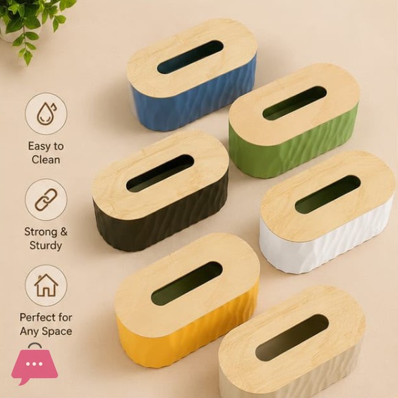 Wooden Head Tissue Box
