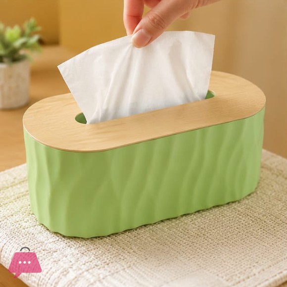 Wooden Head Tissue Box