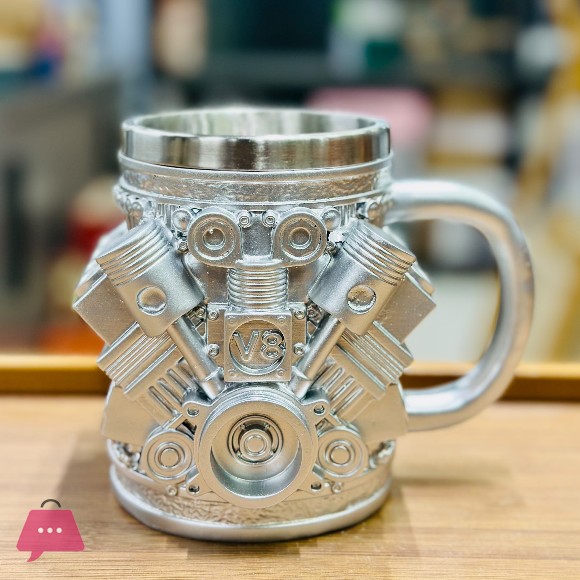 V8 Engine Design Retro Coffee Mug Stainless Steel Mug