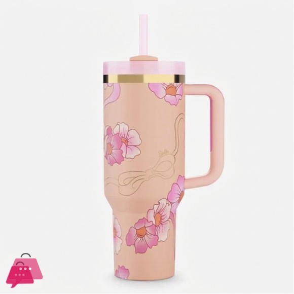 X Barbie Legends Flowstate Quencher 40oz Tumbler 80s Peaches N Cream