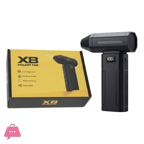 X8 Dust Blower High Speed Turbo Violent Fan 5-Speed Handheld Jet Blower with Screen Display for Cleaning