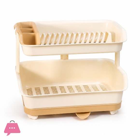 2 Layer Multipurpose Dish Rack Kitchen Storage Drain and Dry Rack AM-1010