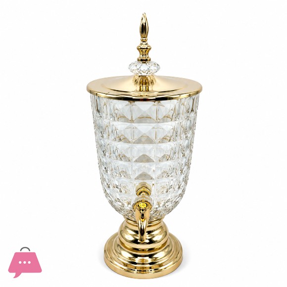 3.0LTR Patterned Glass Beverage Dispenser - D-01