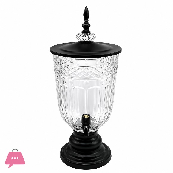3.0LTR Patterned Glass Beverage Dispenser - D-01