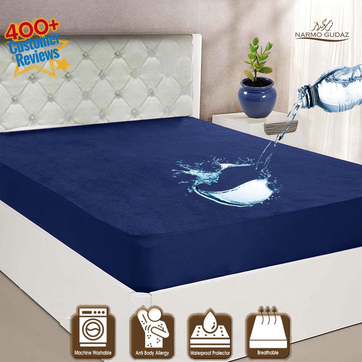 Single Bed Waterproof Mattress Cover King Size Mattress Cover - Fitted Bed Sheet