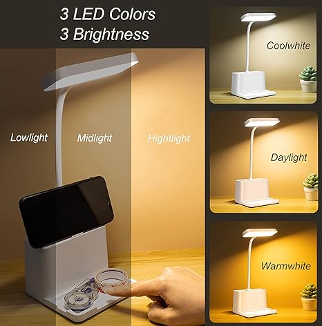 Study Lamp - Lamps For Study Table - Table Lamp - Desk Lamp - Portable Flexible Study Lamp - Rechargeable Study Lamp
