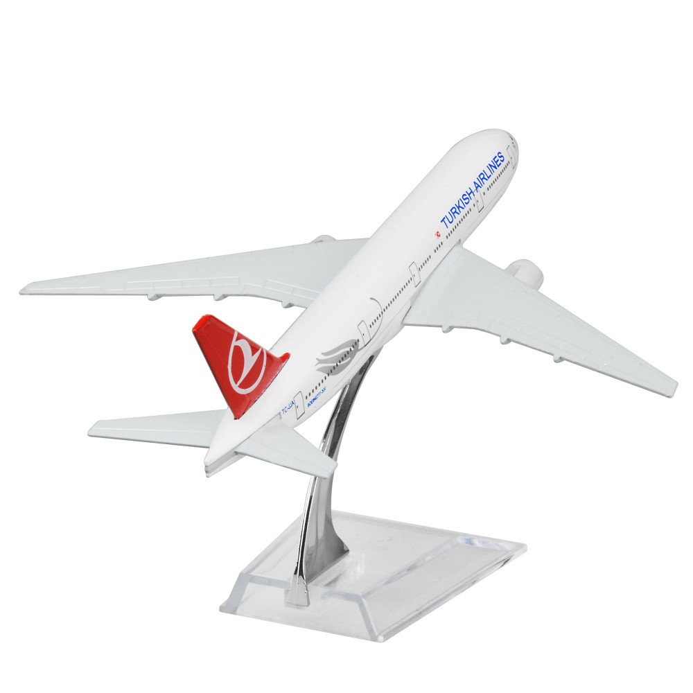 Diecast Airplane Turkish Airlines B777 Model 16cm 1:400 Metal Aircraft Model Toy