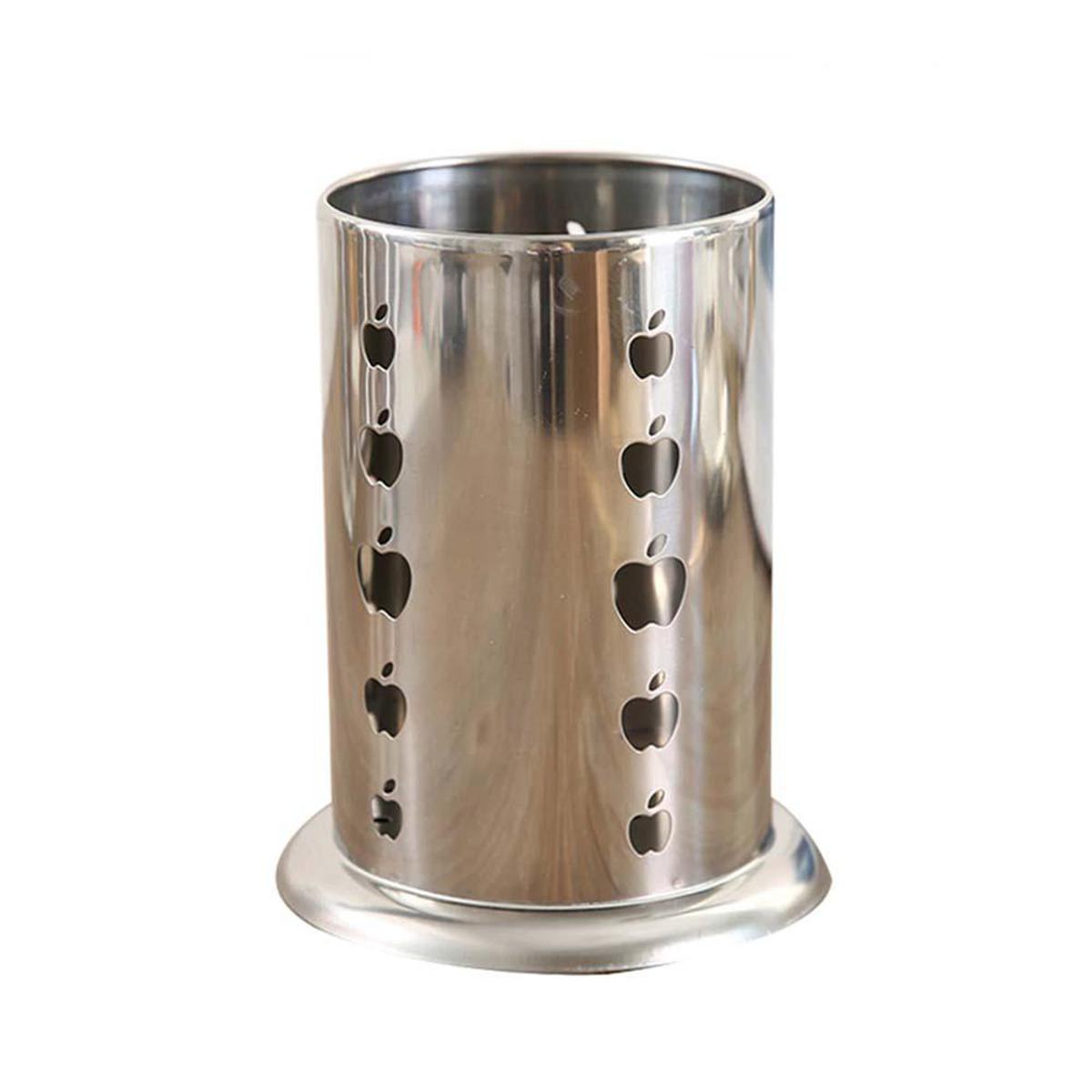 Stainless Steel Kitchen Utensils Storage Tube Rack Cutlery