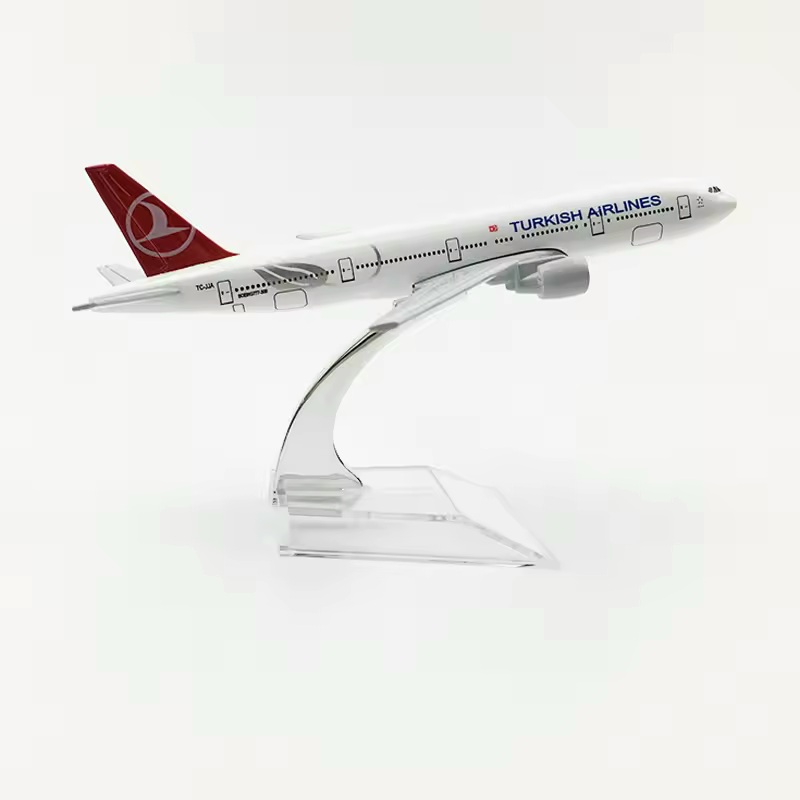 Diecast Airplane Turkish Airlines B777 Model 16cm 1:400 Metal Aircraft Model Toy
