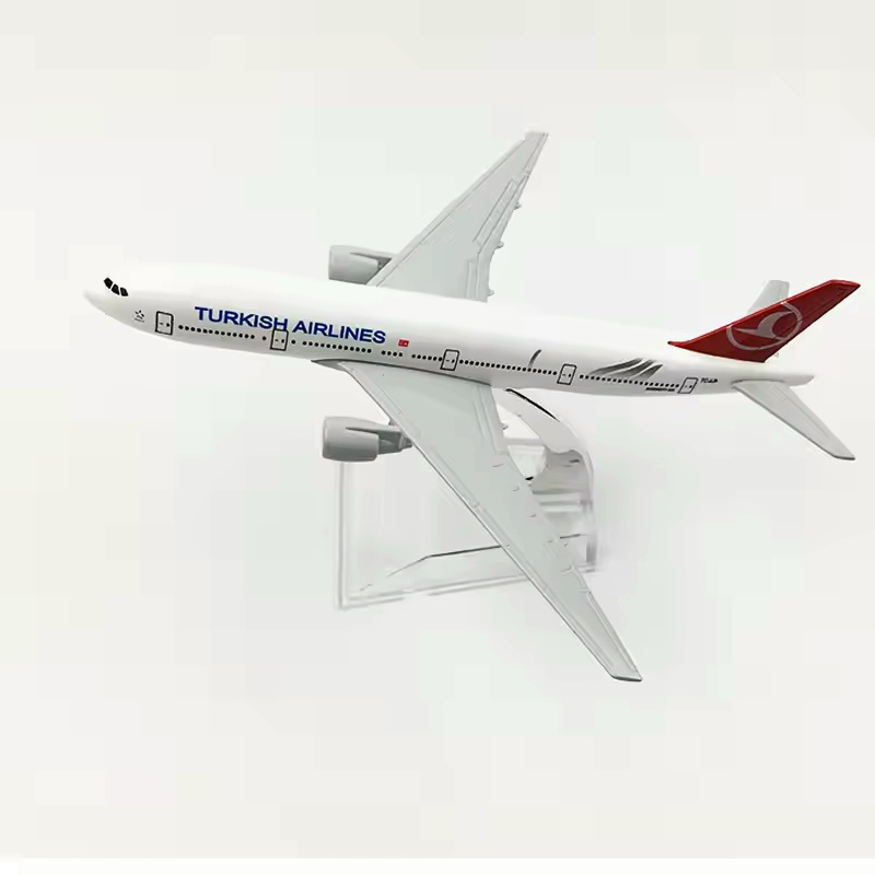 Diecast Airplane Turkish Airlines B777 Model 16cm 1:400 Metal Aircraft Model Toy