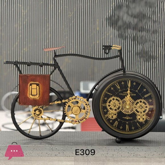 Antique Bicycle Table Clock for Home & Office Decor