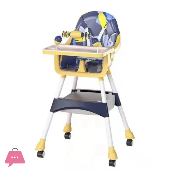 Baby High Chair with Wheels Dining Tools
