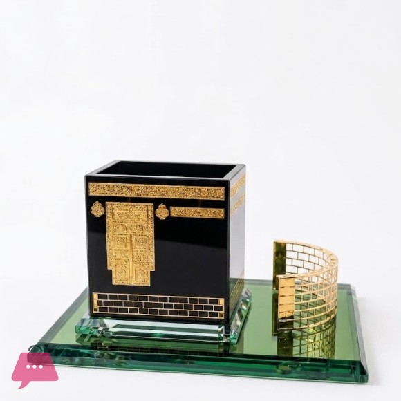 Crystal Mosque Islamic Decorative Set – Crystal Kaaba Scale Model