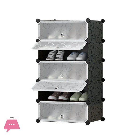 Dust Proof Multi-layer Simple Assembly Shoe Cabinet Plastic Cube Shoe Rack