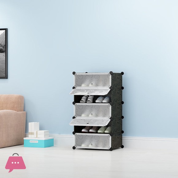 Dust Proof Multi-layer Simple Assembly Shoe Cabinet Plastic Cube Shoe Rack