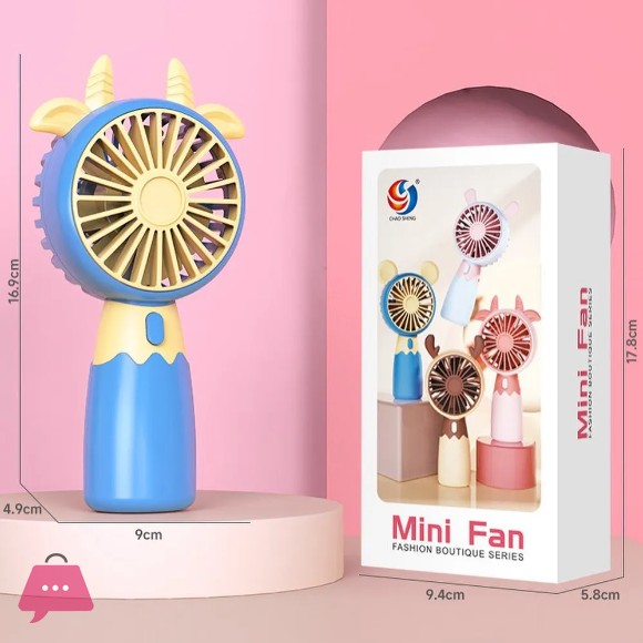Cute Shape USB Rechargeable Lightweight Handheld Fan Low Noise Travel Fan