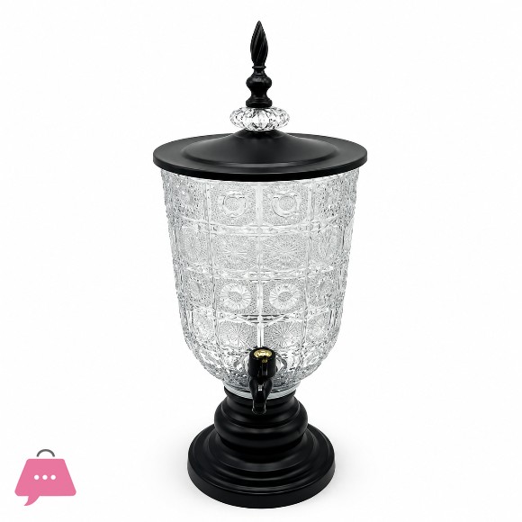 3.0LTR Patterned Glass Beverage Dispenser - D-01